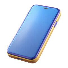 smartphone plastic 3d icon in cartoon plastic style minimal isolated on transparent white background, clipping path