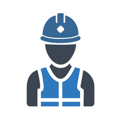 Construction Worker Icon for Safety Vector Design.