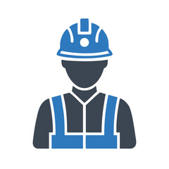 Construction Worker Icon for Safety Vector Design.