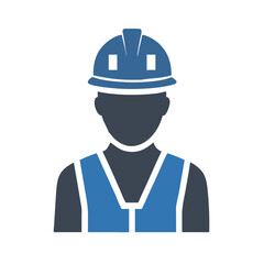 Construction Worker Icon for Safety Vector Design.