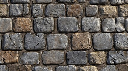 Fototapeta premium Stone Road Creates a Rustic Pathway with Cobblestone Texture and Vintage Design Theme