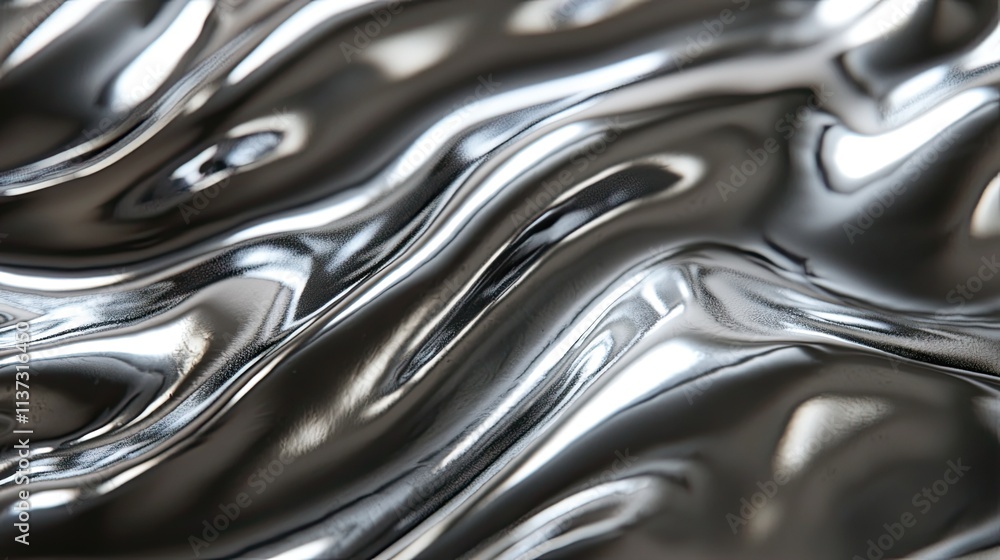 Poster a stunning high-resolution metallic texture showcasing a sleek and shiny gray surface with elegant b