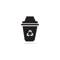 waste icon on white background, eps10