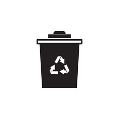 Recycle bin vector icon isolated on transparent background, Recycle bin logo design