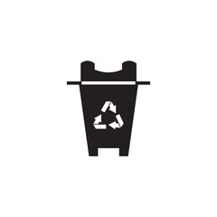 vector garbage icon - recycle bin illustration - trash can symbol, basket sign