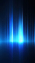 Abstract Blue Light Streaks with Reflective Surface