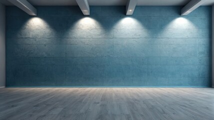light blue empty wall and smooth floor
