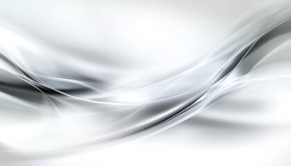 Abstract black and white background with smooth, shiny texture - Curved lines create wave-like pattern with dreamy, ethereal mood