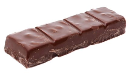Large chocolate bar on a transparent background. isolated background.