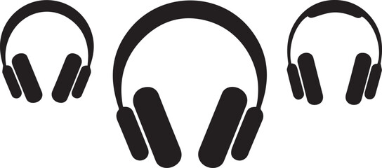 Headphone Silhouette icon vector illustration