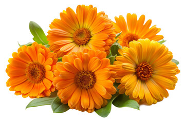 Fototapeta premium bouquet of orange flowers isolated