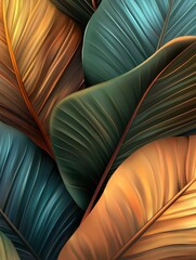 Luxury nature leaves background vector. Floral pattern, Tropical leaf with line arts, jungle plants, Exotic pattern with palm leaves. Vector illustration.