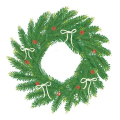 christmas wreath isolated on white