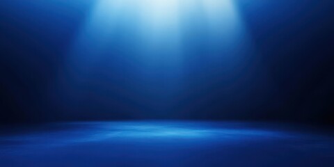 Two Bright Blue Spotlights on Dark Blue Background