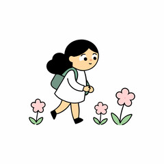 child with flower