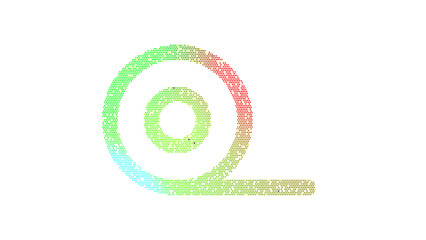 Icon tape is made up of LED square shapes. There are bright diodes and there are black dead diodes