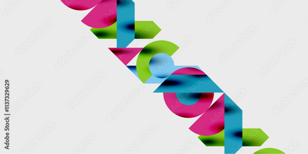Poster Vibrant abstract background circles with smooth gradients, creating a dynamic and modern design. Ideal for creative, tech, or contemporary-themed projects