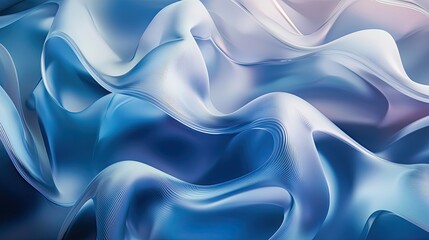 Obraz premium This abstract design features a blend of blue and white translucent geometric shapes with soft gradients, perfect for backgrounds in presentations, digital art, and creat
