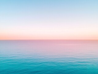 Tranquil Ocean Horizon at Sunset with Pastel Sky