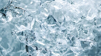 Obraz premium Ice cubes in clear water background