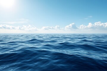 Fototapeta premium Tranquil Blue Ocean Under Clear Skies