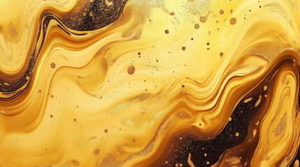 Abstract Swirling Gold Liquid