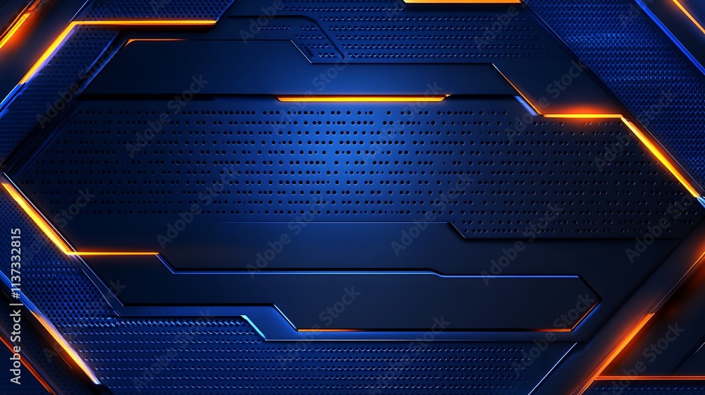 Poster modern abstract background with glossy texture and neon elements for technology and digital themes