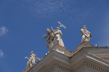 Marble statues in the Vatican