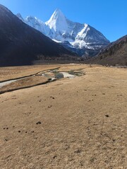 December 2024, Yading national nature reserve, Sichuan, China : Beautiful nature and landscapes...