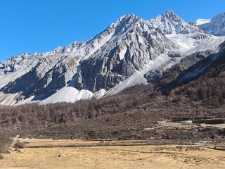December 2024, Yading national nature reserve, Sichuan, China : Beautiful nature and landscapes...