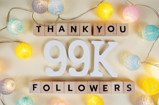 Thank You 99000, 99K Followers congratulation and celebration