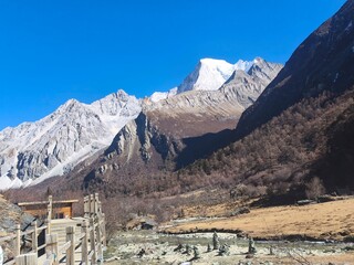 December 2024, Yading national nature reserve, Sichuan, China : Beautiful nature and landscapes...