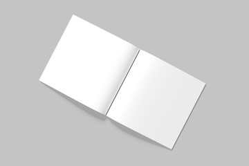 Blank Square Magazine Mockup