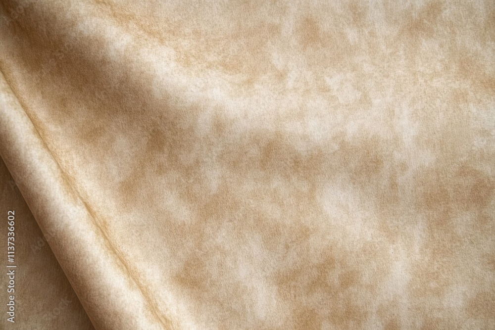 Poster a smooth, textured fabric with warm beige and cream tones, creating an elegant backdrop or design el