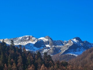 December 2024, Yading national nature reserve, Sichuan, China : Beautiful nature and landscapes...