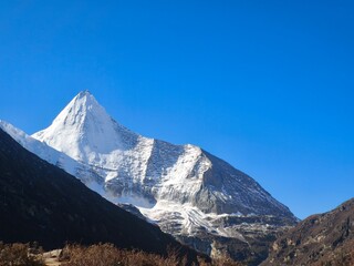 December 2024, Yading national nature reserve, Sichuan, China : Beautiful nature and landscapes...