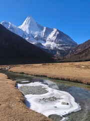 December 2024, Yading national nature reserve, Sichuan, China : Beautiful nature and landscapes...