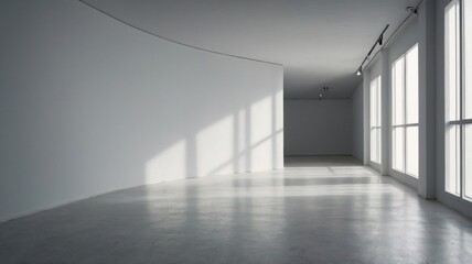 light white empty wall and smooth floor