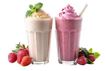 strawberry smoothie with blueberries