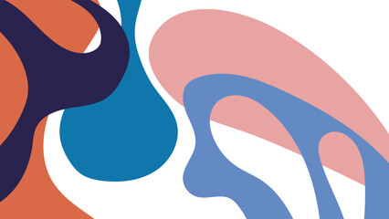 ABSTRACT BACKGROUND COLORFUL WITH HAND DRAWN SHAPES FLAT DESIGN VECTOR TEMPLATE FOR WALLPAPER, COVER DESIGN, HOMEPAGE DESIGN