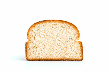 Freshly Sliced Whole Wheat Bread Loaf on White Background for Healthy Eating and Baking Concepts