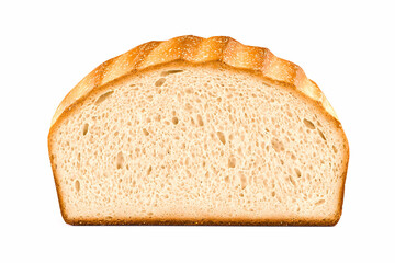 Freshly Baked Loaf of Soft White Bread with a Golden Brown Crust and Airy Texture Ideal for Culinary Creations