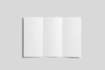 Blank Tri fold brochure Mockup