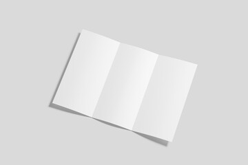 Blank Tri fold brochure Mockup