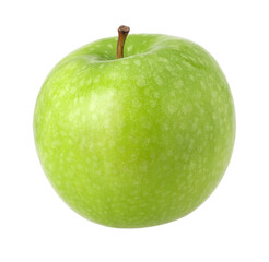 green apple isolated, fresh green apple, transparent PNG, PNG format, cut out