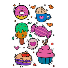 Cake doodle art style