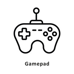 Gamepad Vector Outline Icon. Eps 10 File