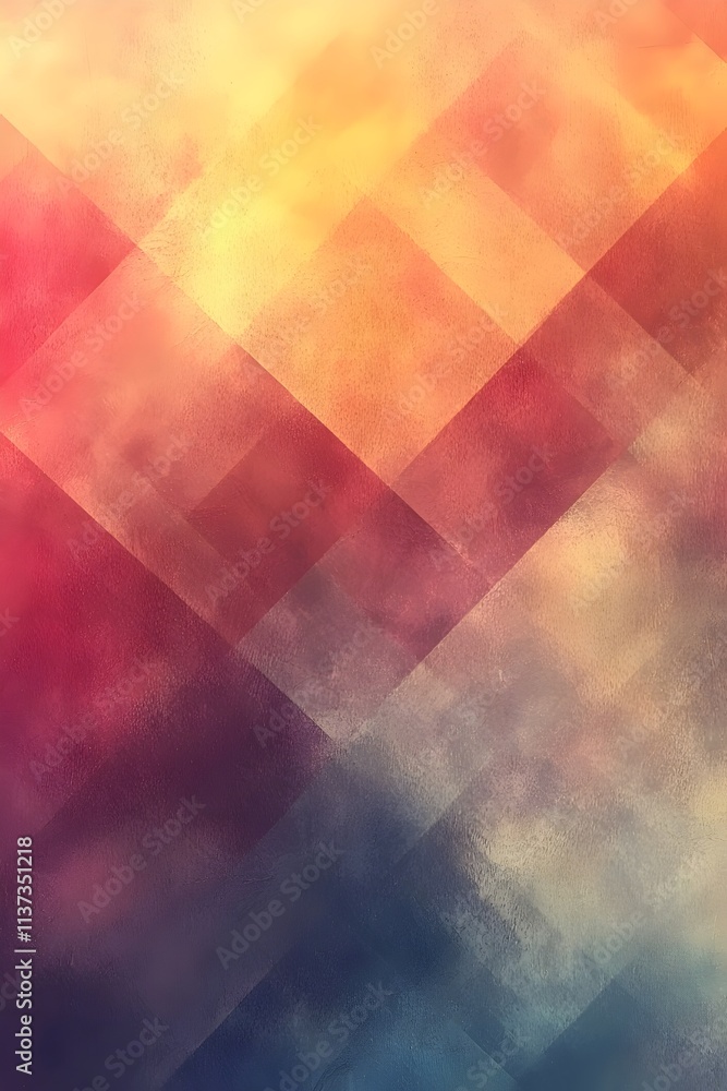 Poster a visually striking abstract background featuring a blend of warm and cool colors, creating a harmon