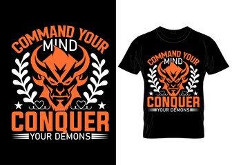 Demons   vintage stylis t-shirt design retro vector custom summer hunting typography template