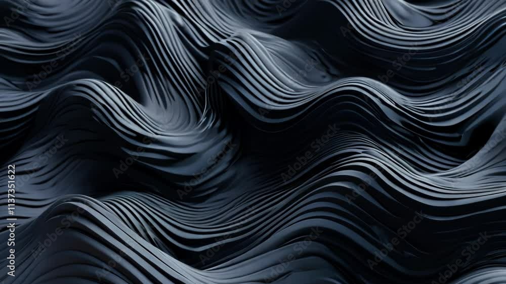 Poster scientific abstraction with futuristic textured tissue waves. tech background with close-up wave bio